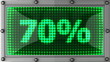 percentage announcement on the LED display