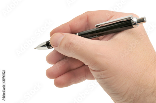 Photo: ball-point in male hand ball-point in male hand
