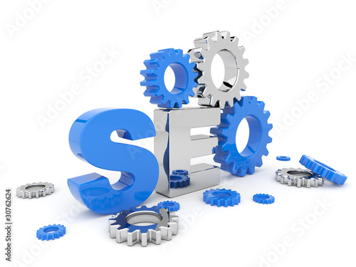 Illustration: SEO optimization. 3D illustration. Isolated SEO optimization. 3D illustration. Isolated