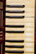 vintage accordion keyboard fragment