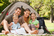 Photo: Family camping in the park Family camping in the park