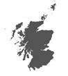 Karte von Schottland - freigestellt