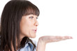 Woman sending kiss