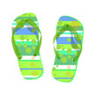 New flip flops. Vector illustration