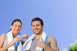 Happy sporty couple