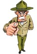Drill sargaent pointing his finger