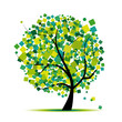 Abstract tree green for your design