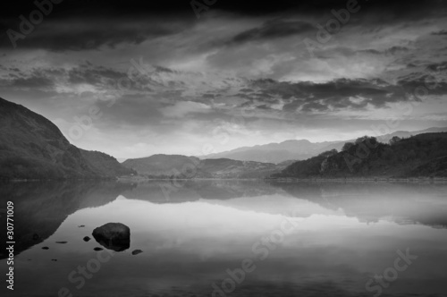 Photo: winter lake landscape winter lake landscape