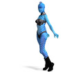 blue attractive female fantasy alien. 3D rendering with blue attractive female fantasy alien. 3D rendering with