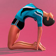 beautiful and sportive girl does a yoga lessen. 3D rendering beautiful and sportive girl does a yoga lessen. 3D rendering