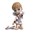 Lovely Toon Angel for your Valentine. 3D rendering with