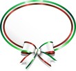Italia Coccarda Stemma con Fiocco-Italy Badge and Bow-Vector