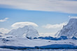 Snow-capped mountains in Antarctica