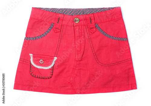 Photo: Pink denim mini skirt Pink denim mini skirt