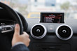 man using car navigation