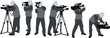 cameramans silhouettes cameramans silhouettes