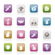Different kinds of fruits and Vegetable icons Different kinds of fruits and Vegetable icons