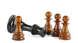 Chess pawn and king isolated on white background Chess pawn and king isolated on white background