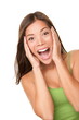 Surprised excited woman Surprised excited woman