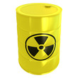 radioactive tank isolated on white