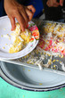 Making Thau Paep - A kind of Thai dessert