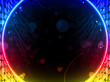 Disco Abstract Circle Box on Black Background Disco Abstract Circle Box on Black Background