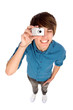 Photo : Young man taking pictures Young man taking pictures