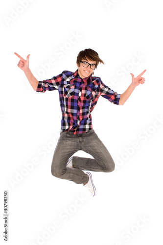 Photo : Young man jumping Young man jumping