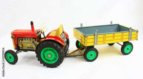 Photo : tracteur en fer, jouet tracteur en fer, jouet