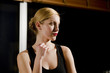 Beautiful pensive woman