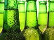 Row of beer bottles Row of beer bottles