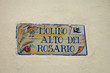 Street address sign in Torremolinos Andalucia Spain