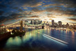 Amazing New York cityscape - taken after sunset