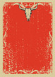 Cowboy old papaer background for text with bull skull .Retro