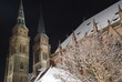 Kirche Nürnberg St.Sebald evangelisch Bayern Schnee Nacht