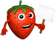 Fraise et panneaux message