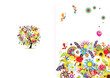Cover of gift card, floral frame with place for your text Cover of gift card, floral frame with place for your text