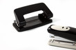 office hole punch and staplers isolated in white office hole punch and staplers isolated in white