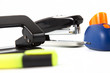 office hole punch and staplers isolated in white office hole punch and staplers isolated in white