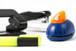 office hole punch and staplers isolated in white office hole punch and staplers isolated in white