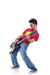 Rock star playing solo