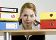 businesswoman with folders