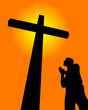 praying before the cross