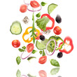 Falling fresh vegetable Falling fresh vegetable