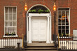 first floor and entrance to beautiful building, white door first floor and entrance to beautiful building, white door