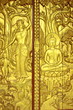 Carved door on legend of Buddha Carved door on legend of Buddha