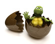 Tortoise with an ester egg Tortoise with an ester egg