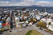 Beautiful aerial view to Reykjavik downtown, Iceland