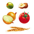 set of vegetables