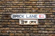 Brick Lane Streetsign, Shoreditch, London, UK
